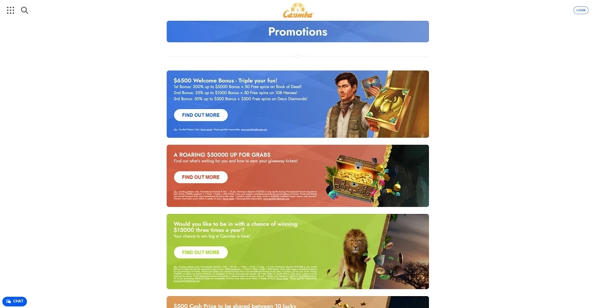 Casimba Casino - Contattaci per assistenza immediata
